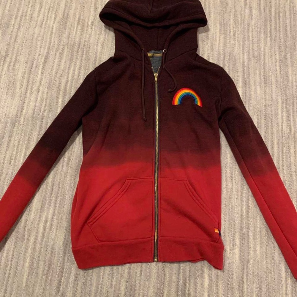 Aviator Nation Rainbow fade sweatshirt!!